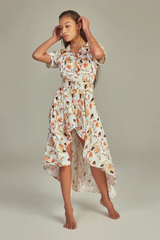 MIDI TRENCH DRESS POP ART PRINT