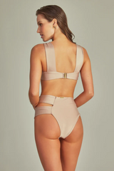 SLOANE EYELET BIKINI IN NUDE