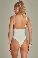 NICE SWIMSUIT OFF WHITE LUXOR TEXTURE